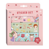 Little Dutch Stickerdoos Rosa &amp; Friends, 3 Vellen