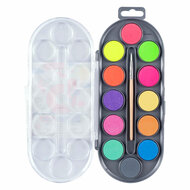 Bruynzeel Kids Waterverf Set Van 12 metallic &amp; Neon Kleuren