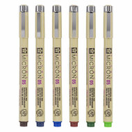 Sakura Pigma Micron 05 Etui met 6 Aardekleuren