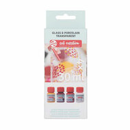 Talens Art Creation Glas &amp; Porseleintransp. 4X30Ml Rozefrost