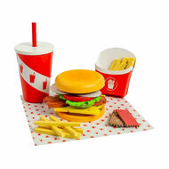 Bigjigs Houten Burger- en Frietset, 48dlg.