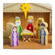 Bigjigs Houten Kerststal Set, 13dlg.