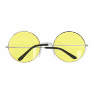 Partybril Hippie XL Geel
