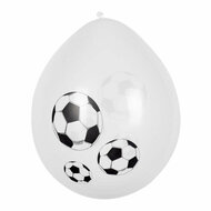 Latex Ballonnen Voetbal 25cm, 6st.