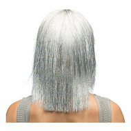 Pruik Crazy Zilver