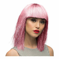 Pruik Crazy Roze