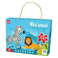 Vloerpuzzel Wilde Dieren, 100st.