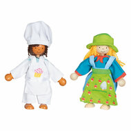 Goki Flexibele Poppen Fynja &amp; Fabio, 6 Outfits