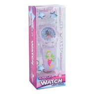 Glamour Analoog Horloge met Licht Zeemeermin - Paars