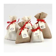 Jute Zakje met Trekkoord, 4 stuks