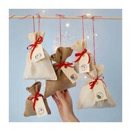 Jute Zakje met Trekkoord, 4 stuks