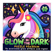 Glow in the Dark Puzzel Eenhoorn - 50st.