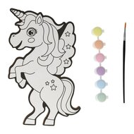 Canvas Schilderen - Eenhoorn - incl Penseel en 6 kleuren verf