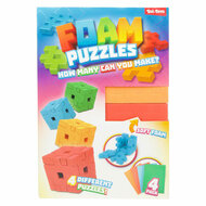 3D Puzzels Foam Cube, 4st.