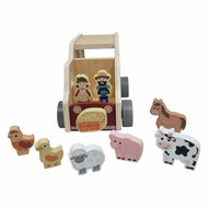 Houten Vormenauto Boerderijdieren