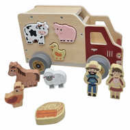 Houten Vormenauto Boerderijdieren