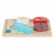 Houten Snijpuzzel Vlees &amp; Vis - 9dlg.