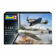 Revell Modelbouwpakket - Messerschmitt Bf109E &amp; Junkers Ju87B 1:144 - 39dlg.