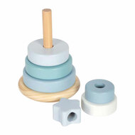 Small Foot - Houten Stapeltoren Blauw - 7dlg.