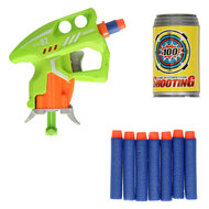 Pistool met Foam Pijltjes en Blikjes Targets