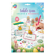 Kleur je Eigen Pasen Tafelkleed, Eierdopjes en Naambordjes