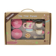Houten Theeservies Speelset, 10dlg.