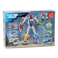 Bouwset Titan Heroes - Space Blauw - 84dlg.