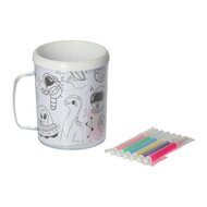 Kleur je eigen Beker Dino's Robots Ruimtevaartplaatjes - incl 6 stiften