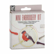 Mini Borduurset Vogel - incl. Naald en Draad