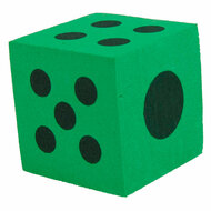 Gekleurde Foam Dobbelstenen - 4st.