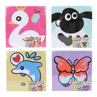 Maak je Eigen Schilderij met Wattenbollen - 20x20cm