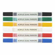 Nassau Acryl Marker Set met Dubbele Punt - 6st.
