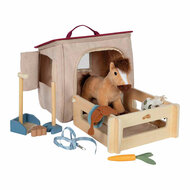 Small Foot - Speelset Paard met Stal en Accessoires in Tas