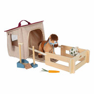 Small Foot - Speelset Paard met Stal en Accessoires in Tas