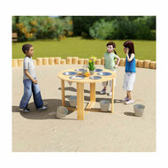 Classic World Houten Zand- en Watertafel Rond met 6 Bakken