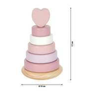 Small Foot - Houten Stapeltoren Roze - 7dlg.