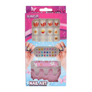 Glamour Kunstnageltjes met Diamantjes - 12st.