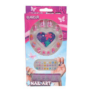 Glamour Kunstnageltjes met Diamantjes - 12st.