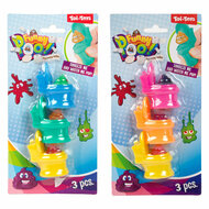 Funny Poo Knijptoiletten met Glitter Drol - 3st.
