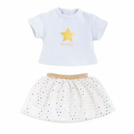 Corolle Topje en Rok Set voor Poppen van 36cm - Ivoor/Goud