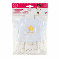 Corolle Topje en Rok Set voor Poppen van 36cm - Ivoor/Goud