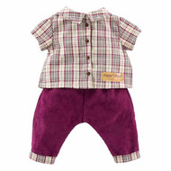 Corolle Geruit Shirt met Broek Kleine Ontdekker - 36cm