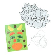 Kleur je eigen Masker Dino - 4 Maskers