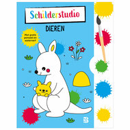 Kleurboek met Verfpalet en Penseel Dieren