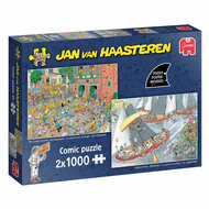 Jan van Haasteren Legpuzzel - De Kaasmarkt &amp; Skutsjesilen - 2x1000st.