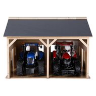 Kids Globe Loods Voor 2 Tractoren, 1:16