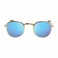 Poppen Zonnebril Goud Blauw Gespiegeld