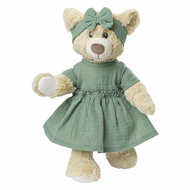 Poppenjurk Groen met Ruches, 28-35 cm