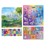 Totum Unicorn Academy Stickerset - 3 Vellen + 1 Achtergrond