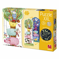 Jumbo Goula Omkeerbare Puzzel XXL Boerderij Dag en Nacht, 27st.